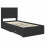 vidaXL Bed Frame Black and Silver 75 x 190 cm Engineered Wood 4