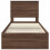 vidaXL Bed Frame Brown Oak and Silver 75 x 190 cm Engineered Wood 7