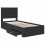 vidaXL Bed Frame Black and Silver 75 x 190 cm Engineered Wood 5