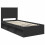 vidaXL Bed Frame with Headboard Black 75 x 190 cm Solid Pine Wood 4