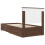 vidaXL Bed Frame Brown Oak and Silver 75 x 190 cm Engineered Wood 9