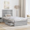 vidaXL Bed Frame Grey Sonoma and Silver 75 x 190 cm Engineered Wood 3