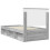 vidaXL Bed Frame Grey Sonoma 75 x 190 cm Solid Pine Wood 9