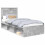 vidaXL Bed Frame Concerte Grey 90 x 190 cm Solid Pine Wood 2