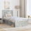 vidaXL Bed Frame Concerte Grey 90 x 190 cm Solid Pine Wood 3