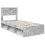 vidaXL Bed Frame Concerte Grey 90 x 190 cm Solid Pine Wood 4
