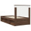 vidaXL Bed Frame with Headboard Brown Oak 75 x 190 cm Solid Pine Wood 9