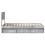 vidaXL Bed Frame Concerte Grey 90 x 190 cm Solid Pine Wood 8
