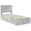 vidaXL Bed Frame Concrete Grey and Silver 75 x 190 cm Engineered Wood 4
