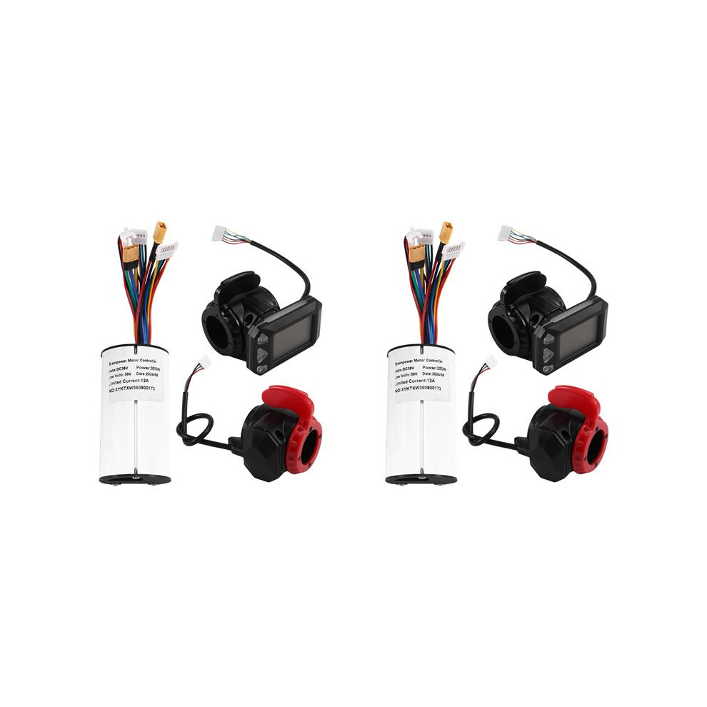 2X 36V 350W Folding Scooter Controller Kit Electric Scooter Controller Lcd Display Brake Accelerator Throttle Set(36V) 6034163731796