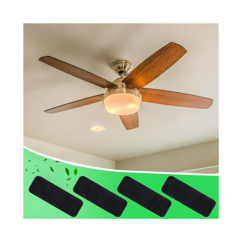 80 Pcs Ceiling Fan Blade Filters Ceiling Fan Air Filters Fan Air Purifier Pads Coconut Carbon Ceiling Fan Air Filter