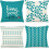 Fodere per cuscini moderne in lino, set da 4 pezzi, 45x45 cm. 1