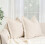 Ensemble de 2 housses de coussin lombaire en coton rayé avec franges 2