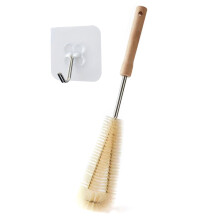Gecheer bottle brush cleaner with long wood handle 1 piece