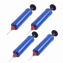 Football soccer inflatable hand air pump blue 4-pack