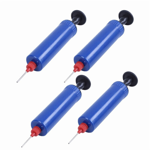 4-pack handluftpump med nål, plast och metall