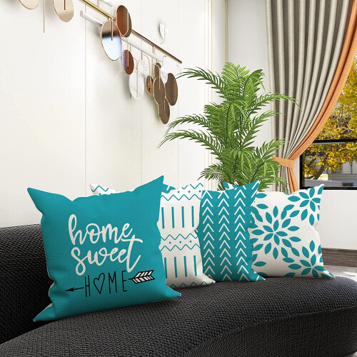 Fodere per cuscini moderne in lino, set da 4 pezzi, 45x45 cm. 1