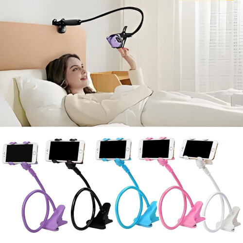 Support de smartphone flexible pour lit avec clip universel 2