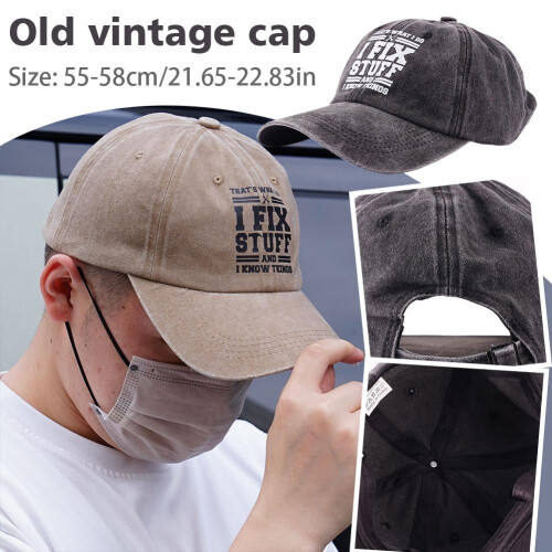 Baseball Cap for Men Adjustable Washed Denim Strapback 2