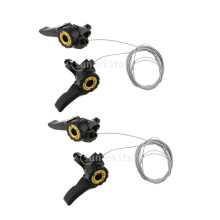 Aluminium Alloy Bike Thumb Shifters 3x5/3x6/3x7 2 Pairs