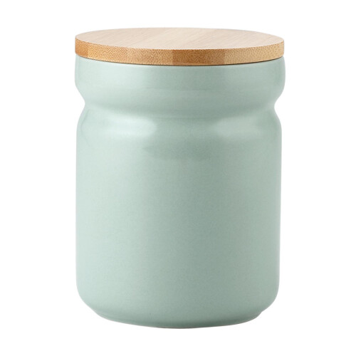 Kaffebehållare i porslin med trälock 700 ml 1