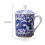 Blue and White Ceramic Tea Mug with Lid 4