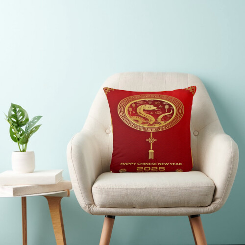 Capa de almofada decorativa Ano da Serpente, 40x40 cm 2