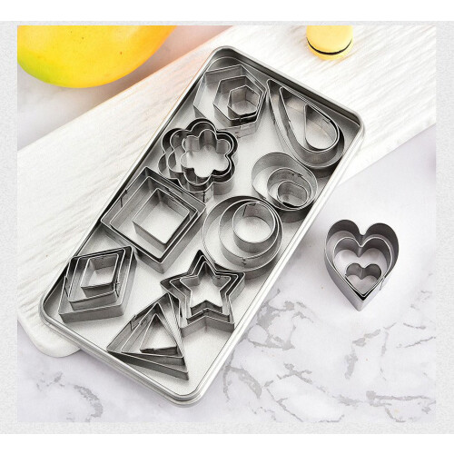 30-Piece Stainless Steel Cookie Cutters – Geometric 2