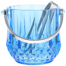 Cubitera de plástico con pinzas de acero inoxidable, 1150 ml