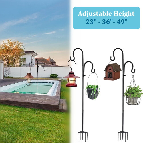 Zware dubbele herdershaak 49 inch zwart