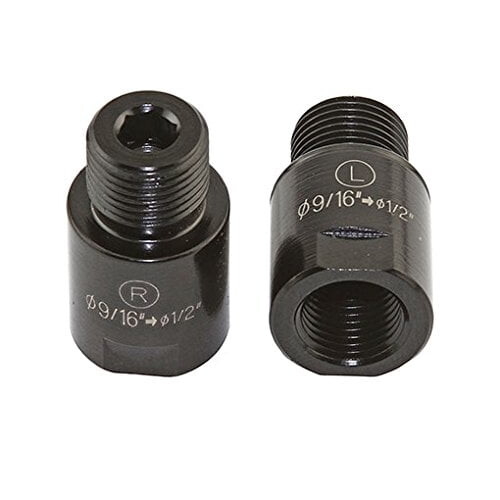 Pedaladapter 9/16" til 1/2" svart 1