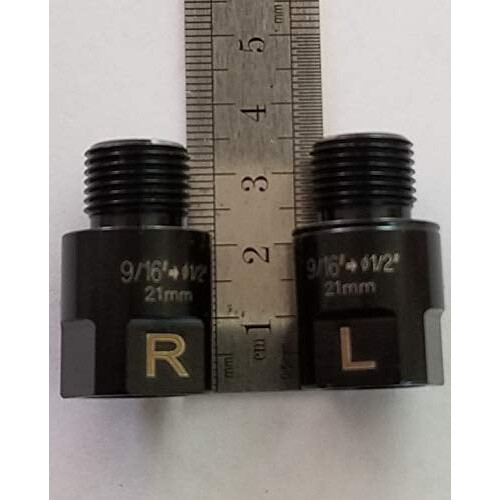 Pedaladapter 9/16" til 1/2" svart 2