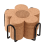6-Piece Cork Drink Coasters, 10 cm Round 1
