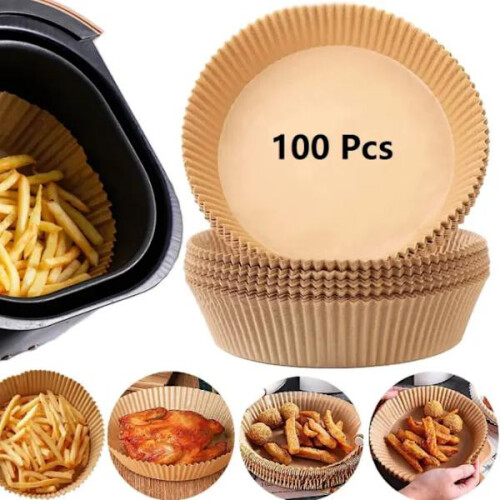 Runde Airfryer-Papierförmchen, 16 cm, 100 Stück 1
