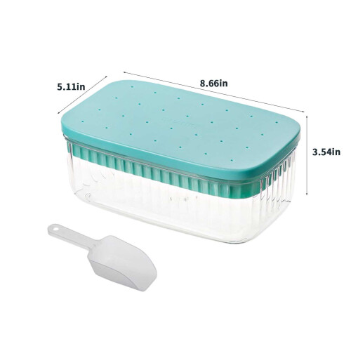 Eiswürfelform mit 28 Fächern, Deckel, Behälter und Schaufel 2