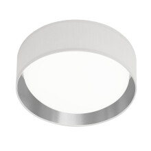 Searchlight Gianna 1 Light LED Flush Ceiling Light Acrylic White Shade/Silver