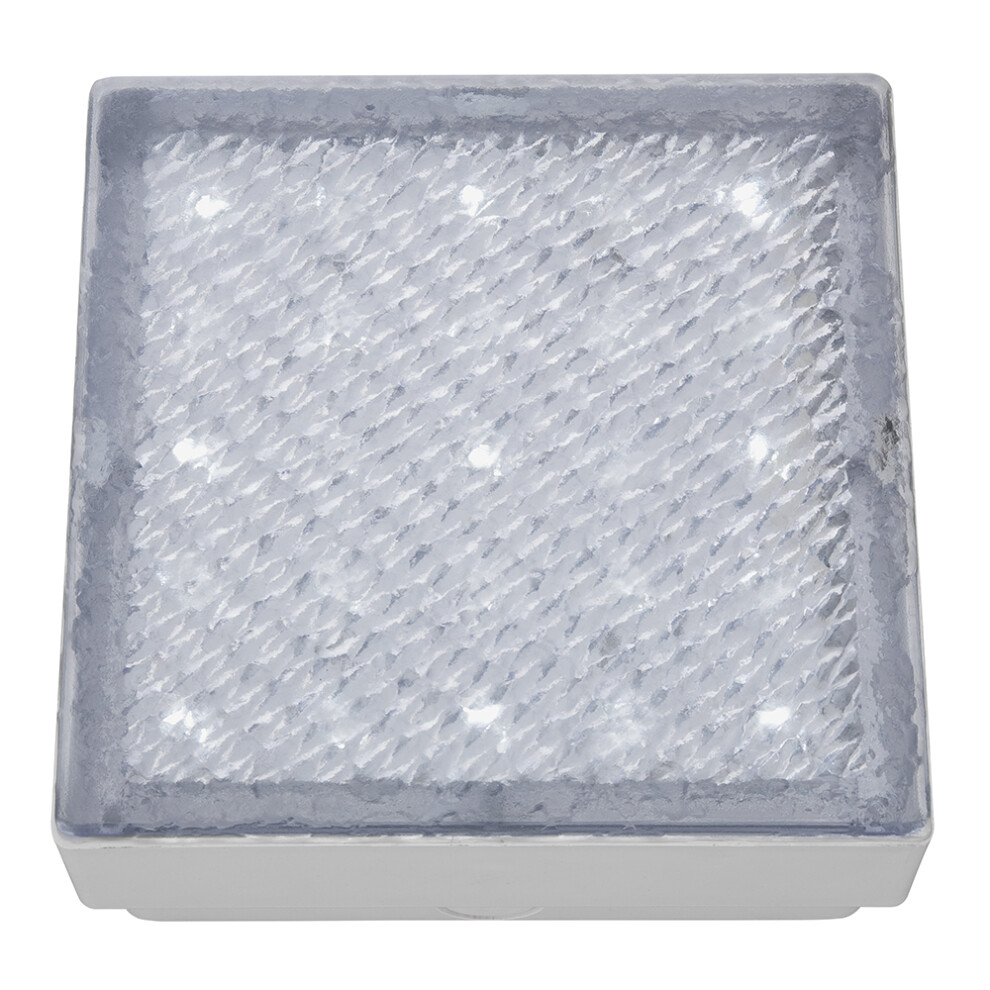 Searchlight Clear Small Square Walkover Walls Staircase Floor White LED Light
