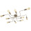 Searchlight Searchlight Circuit 10 Light Ceiling Flush Satin Silver 1