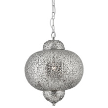 Searchlight Moroccan 1 Light Shiny Nickel Pendant Ceiling Chandelier Fitting New