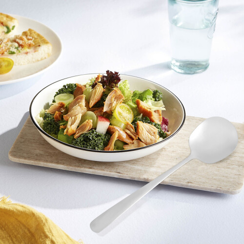 6-Piece Stainless Steel Serving Spoon Set – 3 Solid, 3 1