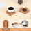 6-Piece Cork Drink Coasters, 10 cm Round 5