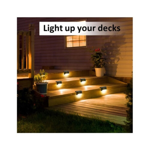 16-Pack Solar LED Deck Lights, Warm White, Waterproof 2