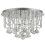 Searchlight Searchlight Mela 6 Lights Chrome Clear Crystal Pyramid Drops Flush Ceiling Light 2