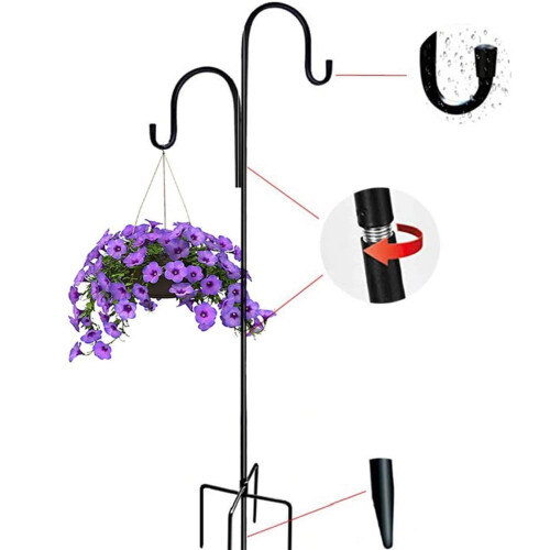 Zware dubbele herdershaak 49 inch zwart 2