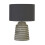 Searchlight Searchlight Liana Grey Ridged Cement Table Lamp With Grey Shade 2