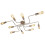 Searchlight Searchlight Circuit 10 Light Ceiling Flush Satin Silver 2