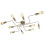 Searchlight Searchlight Circuit 10 Light Ceiling Flush Satin Silver 3