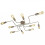 Searchlight Searchlight Circuit 10 Light Ceiling Flush Satin Silver 4