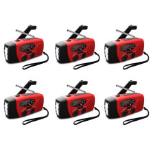 6X Led Flashlights Hand Crank Dynamo Powered AM/FM/NOAA Radio Emergency Rescue LED Flashlight Emergency Power Supply