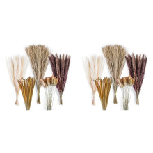 240Pcs Dried Pampas Grass Bouquet Decor, Boho Home Room Wedding Party Arrangements,Fall Dry Flowers Bundles Bulk Tall
